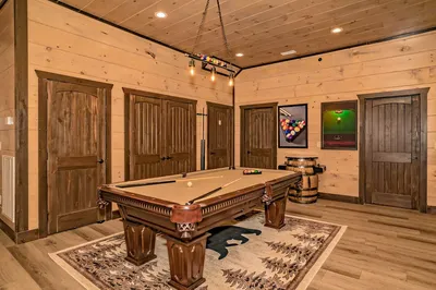 game room at Pigeon Forge cabin