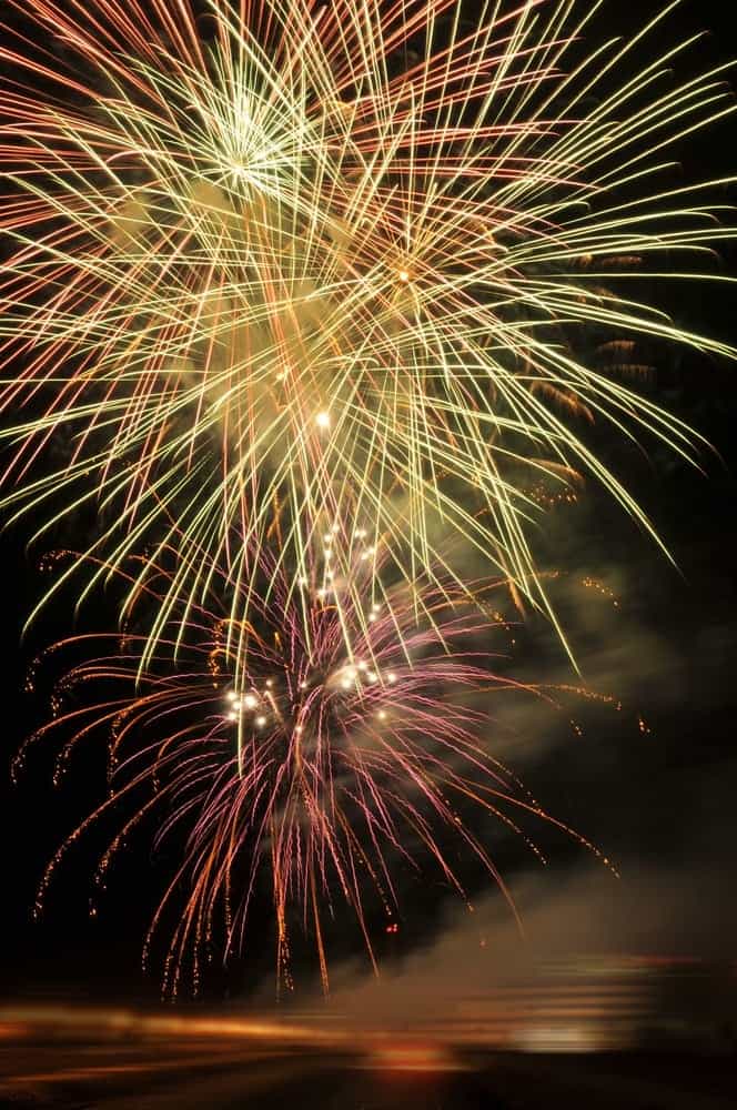 Fireworks celebrating New Year