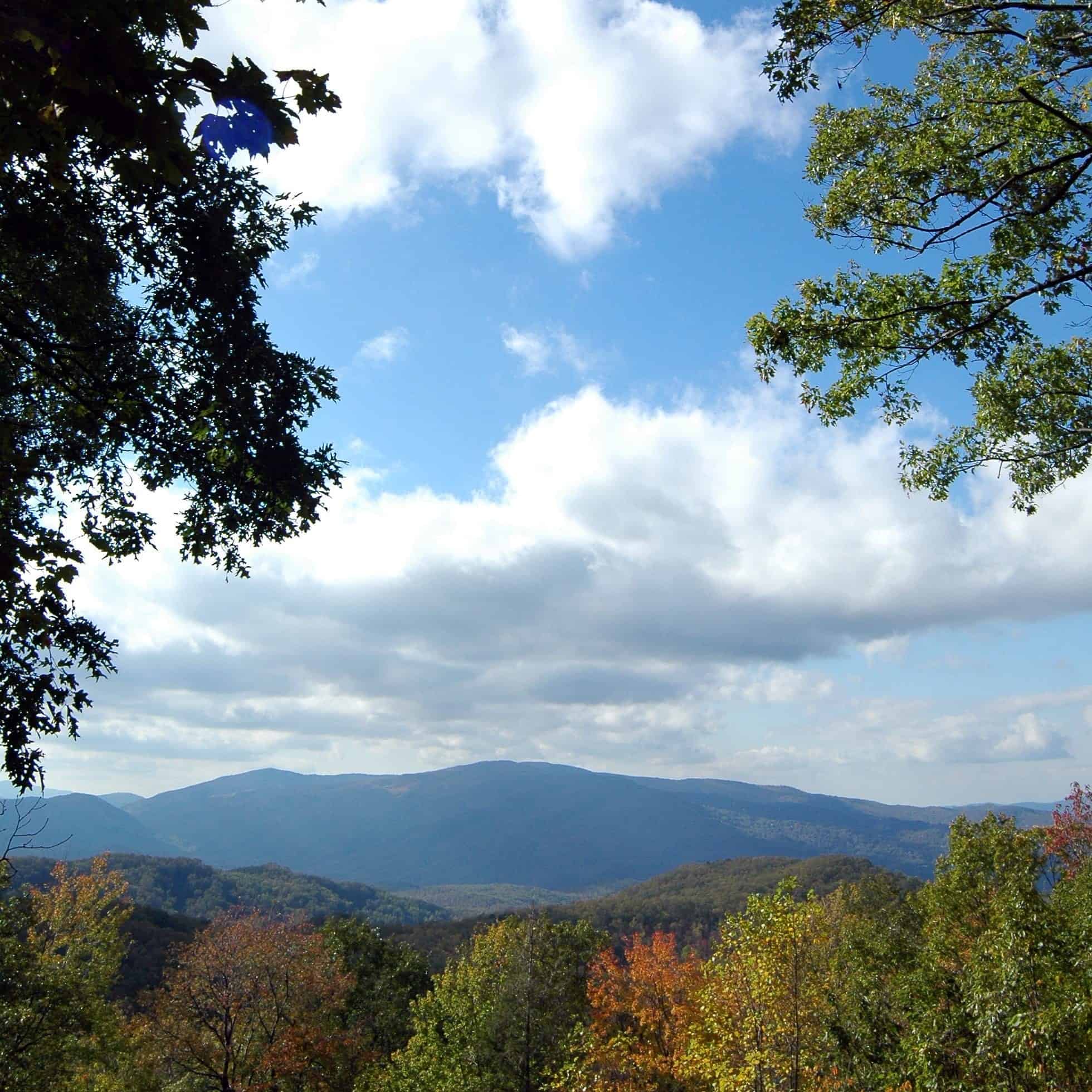 Autumn view of the Great Smoky Mountains
