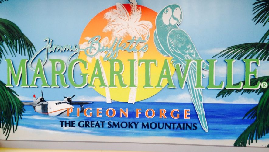 Margaritaville restaurant sign in Pigeon Forge