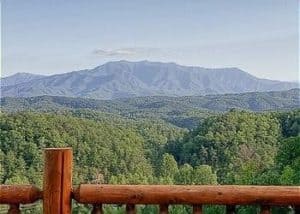 View from Hummingbird cabin in the Smoky Mountains