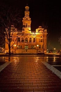 Sevier County Courthouse at night