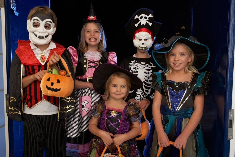 Kids dressed up for Halloween