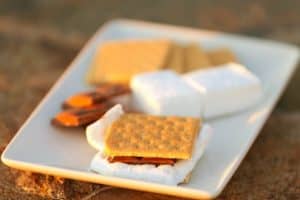 Smores sitting on a plate