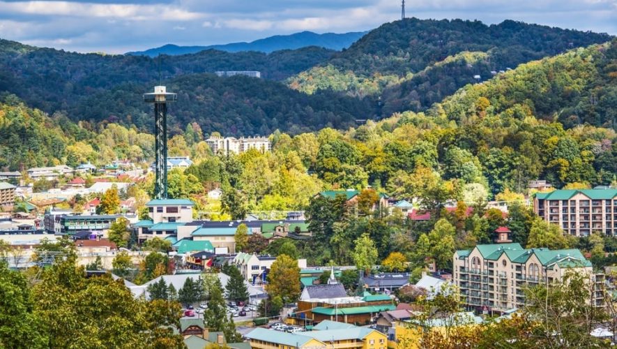 Overview of downtown Gatlinburg