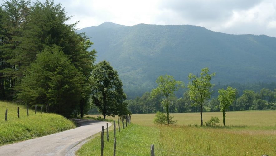View of Great Smoky Mountains from Cades Cove TN