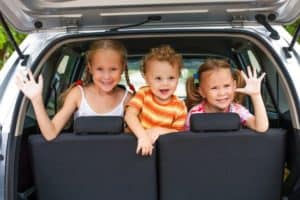 kids excited to be headed to a Smoky Mountain family vacation