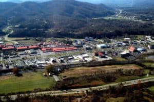 Aerial View of Pigeon Forge TN