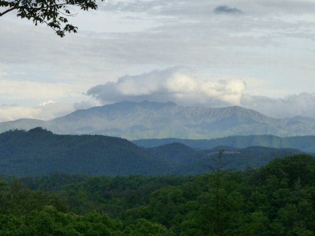 View from Dreamcatcher Pigeon Forge cabin rental