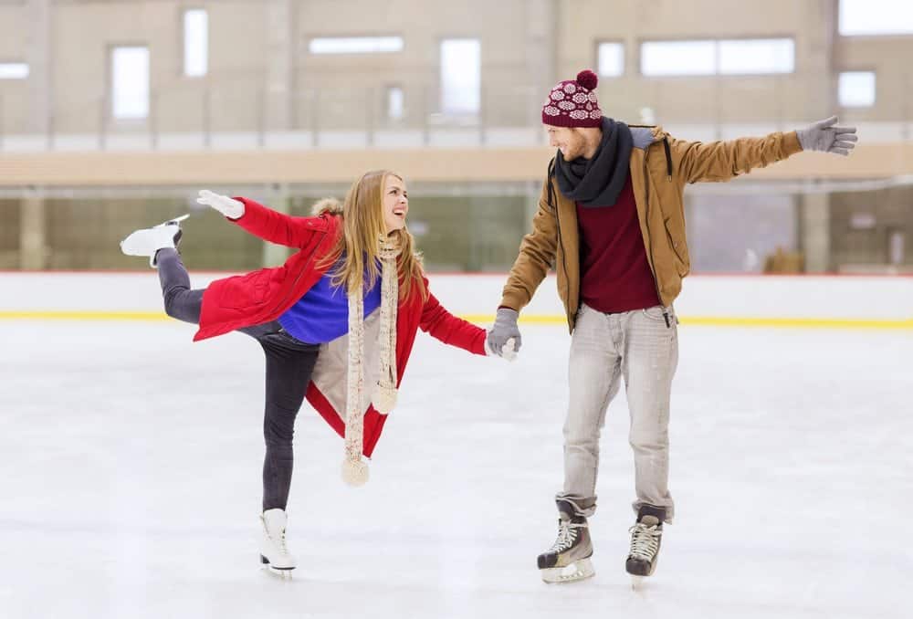 Ice skating as a couple is one of the most romantic things to do in Gatlinburg TN during the winter.