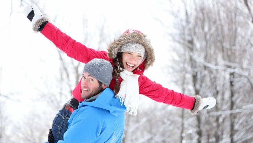 Taking a hike as a couple is one of the top outdoor winter activities in Gatlinburg.