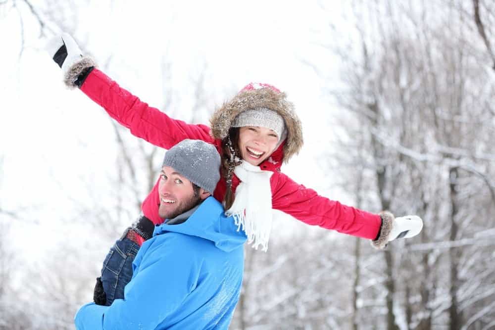 Taking a hike as a couple is one of the top outdoor winter activities in Gatlinburg.
