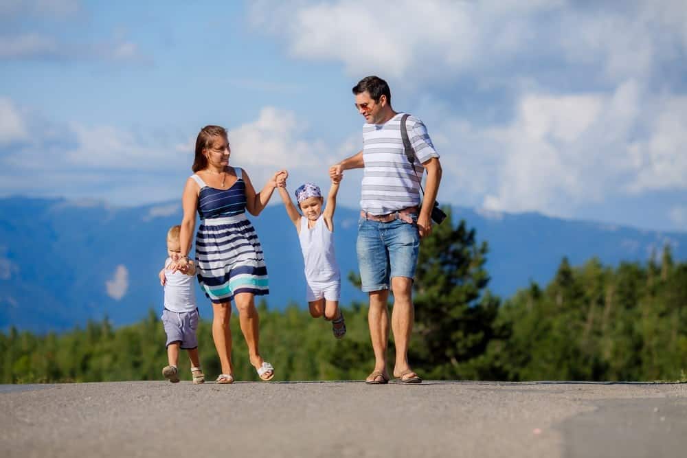 A happy family following advice from our Smoky Mountain vacation guide.