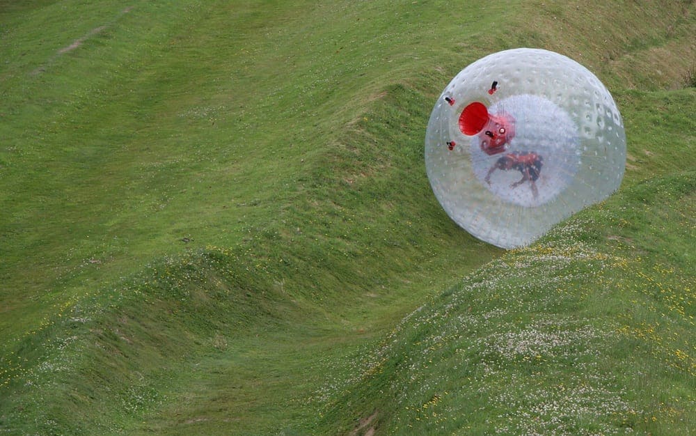 zorbing at Outdoor Gravity Park in Pigeon Forge TN