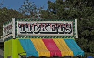 Ticket booth at county fair