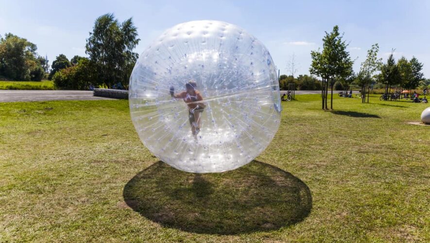 zorb at outdoor gravity park